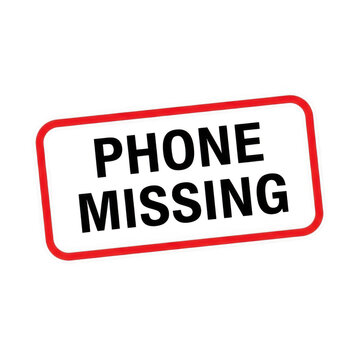Vibrant red stamp with phone missing text