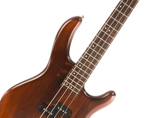 Fototapeta premium Electric guitar on white background, closeup