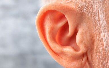 Fototapeta premium Closeup Macro Photography of Human Ear with Fine Details and Textures