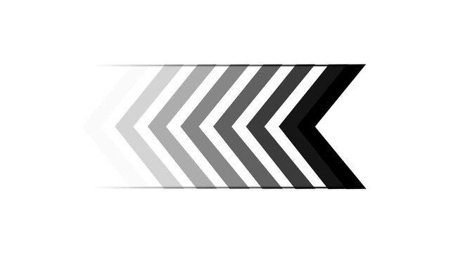 Reverse Direction Arrow Transition Animation with Gradient Motion Graphic and Navigation Flow on White Background 4k visuals