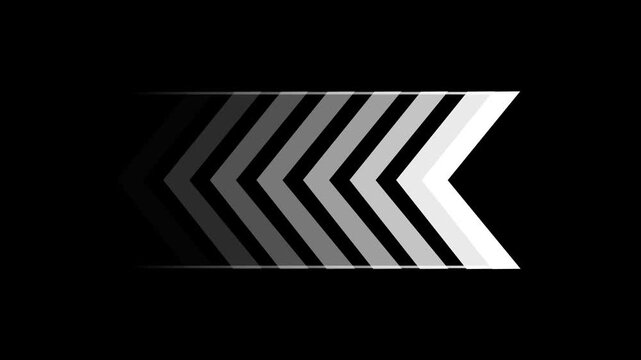 Reverse Arrow Transition Animation with Directional Motion Graphic and Dynamic Flow Movement on Black Background 4K black background visuals