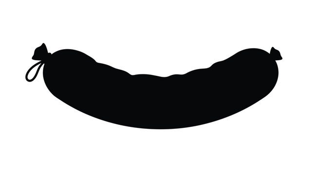 Sausage silhouette on a white background simple black and white design