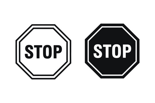 Stop sign vector illustration, flat design