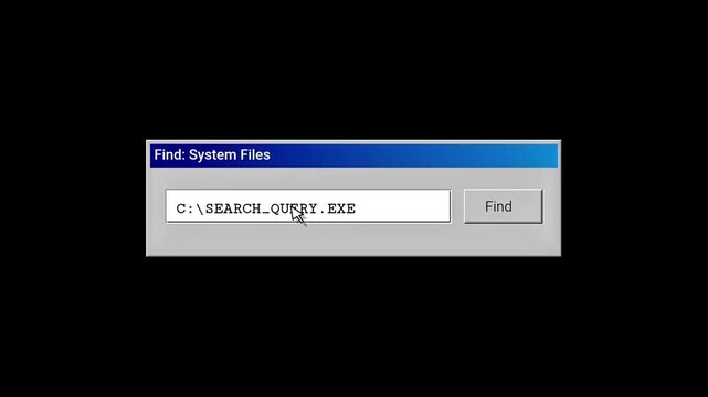 Vintage computer searching for files results in critical system error pop-up windows