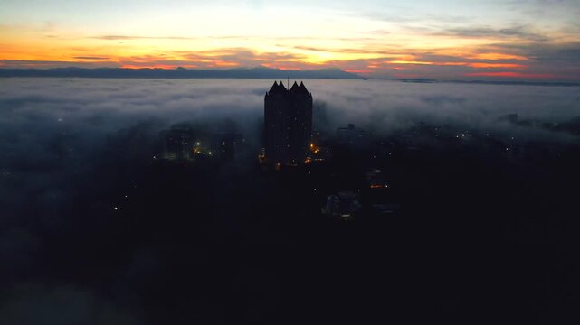 Manipal City, Udupi, drone view, nature