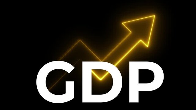 GDP growth concept,  gross domestic product. 4k video. 
