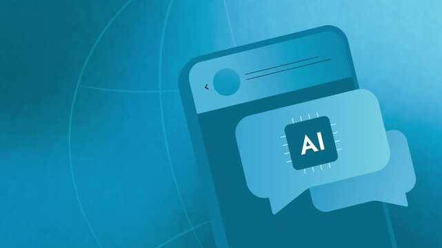 Minimalist smartphone interface with incoming social media notification bubble mobile chat message communication technology