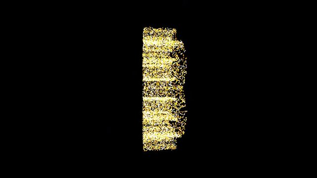 Premium animation of luxury gold particles forming a bitcoin cryptocurrency symbol. High quality overlay footage for premium crypto and financial concepts.
