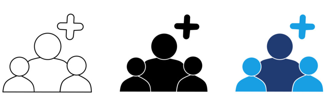 Add Member Group icon collections. Containing Team, Network, Account, User and more icons.
