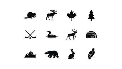 Outdoor nature set featuring wildlife coniferous trees mountain scenery and cold spots. © Mrittunjoy