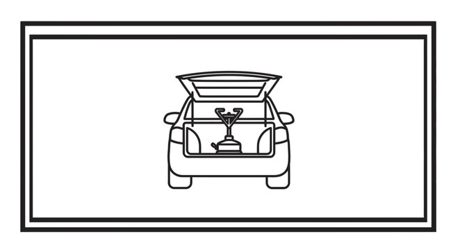 Car Trunk Open With Trophy Inside, Winning Concept, Car Boot Storage