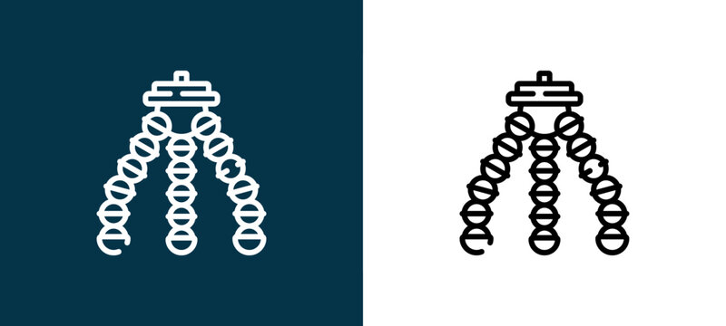 Two-tone tr line icon pair in black and white, editable stroke vector illustration for web, mobile apps, UI design, branding, and print from Content Creator