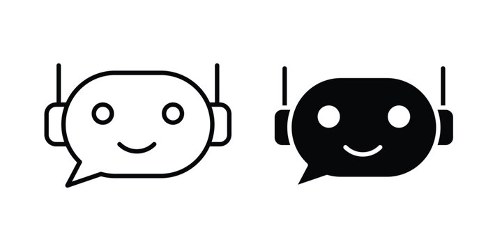 Ai chat bot icon. Symbols for Graphic Designs