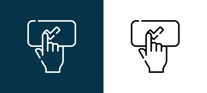 Two-tone subscribe line icon pair in black and white, editable stroke vector illustration for web, mobile apps, UI design, branding, and print from Content Creator