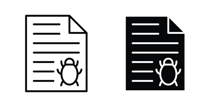 Bug report icon. Symbols for Graphic Designs
