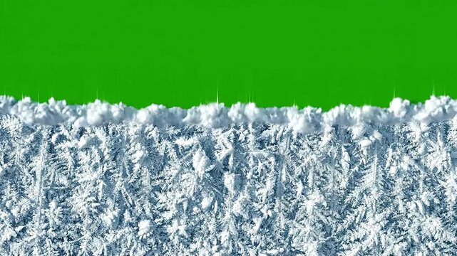 Realistic animated ice frost overlay for winter video transitions full frame motion graphics