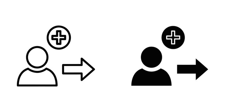 Add user or follow request social media vector icons with registration interface connection networking
