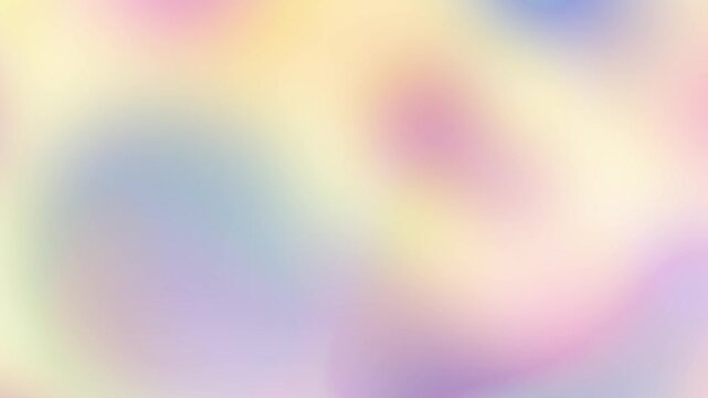vibrant pastel yellow, soft pink, and blue abstract gradient loop. smooth warm moving holographic background for elegant branding, fashion promos, and intro video titles