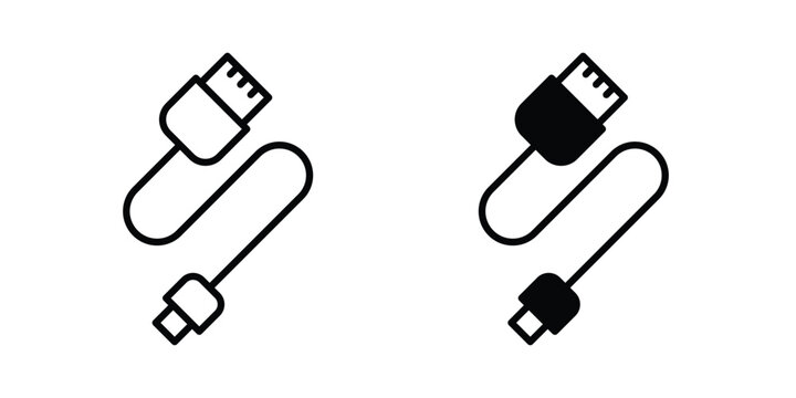 Phone cable icon. Symbols for Graphic Designs
