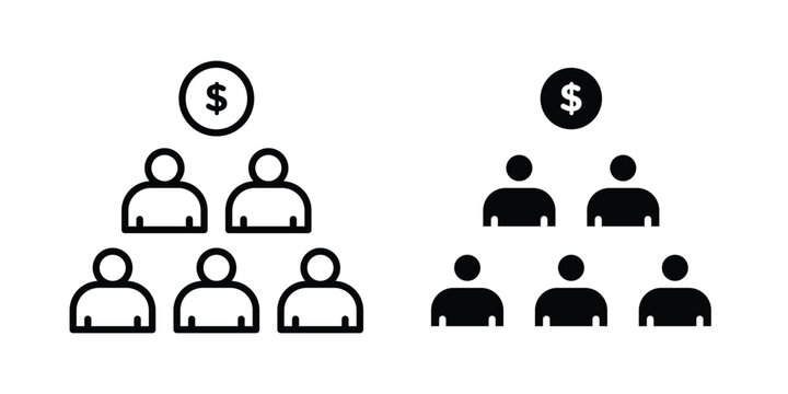 Ponzi scheme icon. Symbols for Graphic Designs
