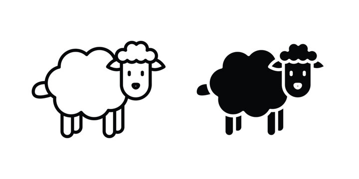 Sheep icon. Symbols for Graphic Designs