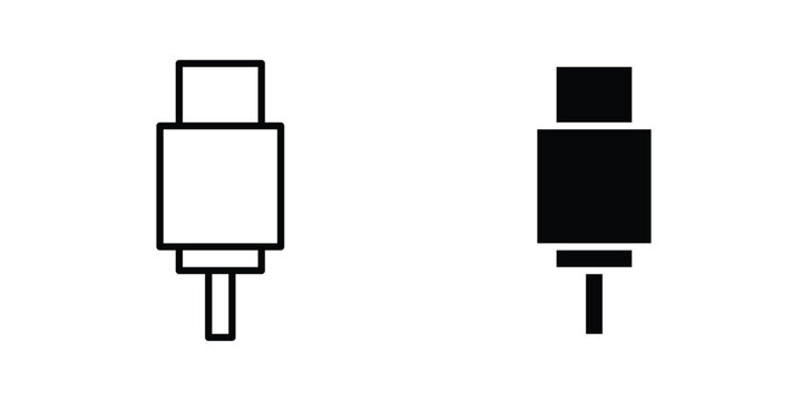 USB type c icon. Symbols for Graphic Designs