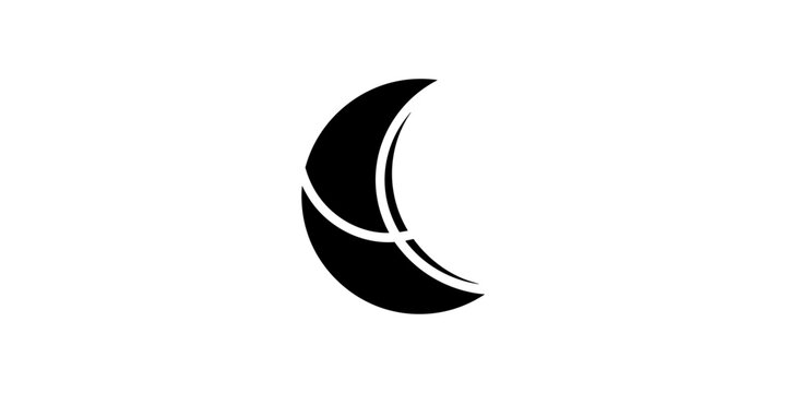 Abstract Crescent Moon Shape