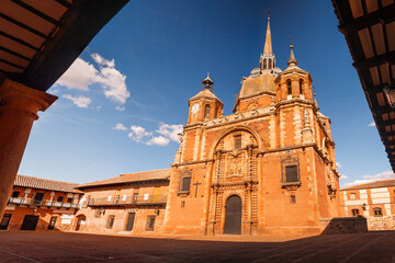 Naklejka premium Panoramic View of Plaza Mayor and Cristo del Valle Church