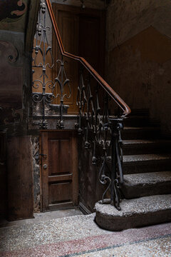 Old staircase in historical part of the Tbilisi city, Georgia