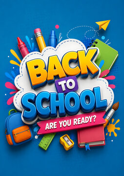 Back to school colorful celebration banner and Back to School 2026, Back to School Poster Design 2026, School Admission