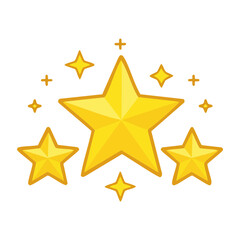 Obraz premium Yellow star with cross and decorative elements