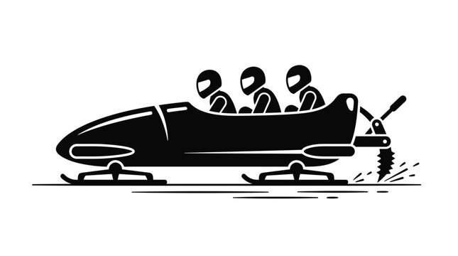 Bobsled Team Winter Sport Icon