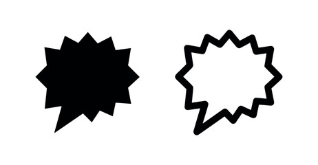 Explosion Chat Bubble Icons - Comic Speech Balloon Symbol © liubomir118809
