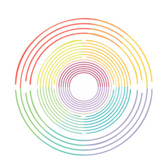 Fototapeta premium Minimalist colorful spiral pattern vector