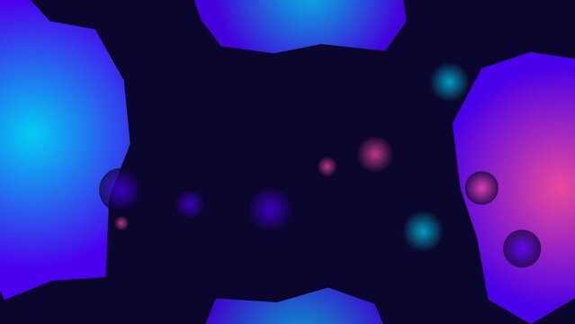 Vibrant abstract image featuring colorful glowing bubbles with soft light reflections on a dark neon background.