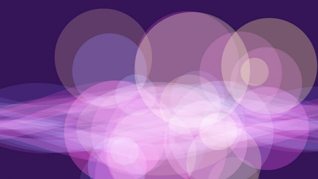 Surreal abstract image featuring three luminous spheres with vibrant purple glow and blurred light effects
