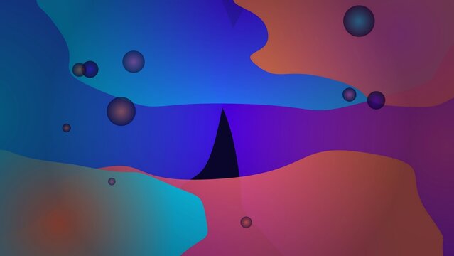 A colorful abstract background with shapes, bubbles, and gradient colors