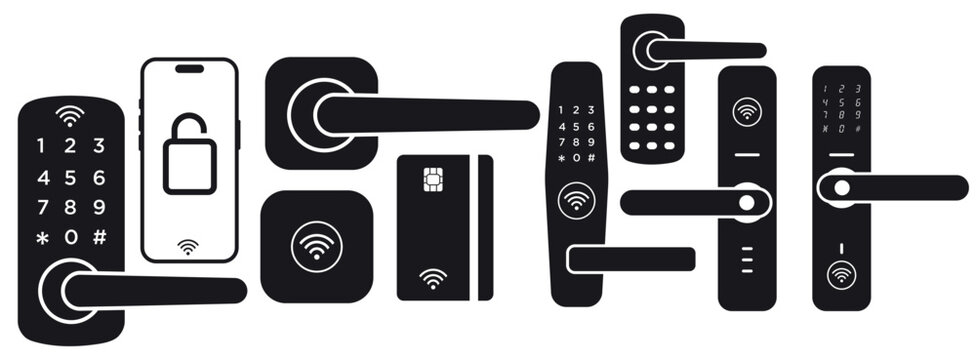 Smart Digital Door Lock Set illustration