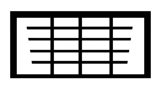 Grid Layout Icon, Table Structure, Data Organization, Spreadsheet Interface