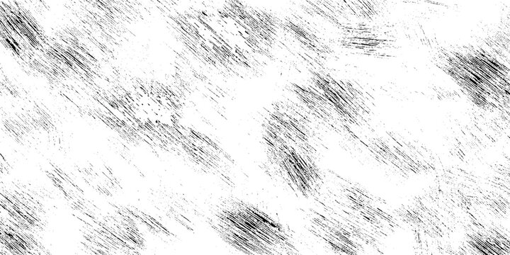 Black and white vector grunge texture background with diagonal scratches and scuffs on white surface