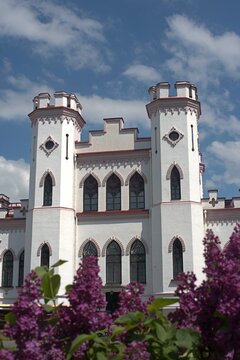 The facade of the Puslovsky Palace Kossovo Fortress. Brest Region Belarus