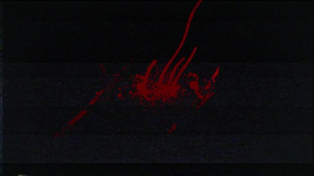 No mercy left text with blood splatter on black background