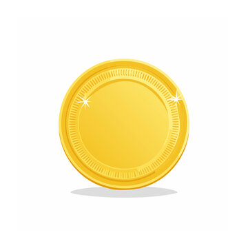 Yellow light bulb icon isolated on white