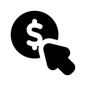 pay per click glyph icon