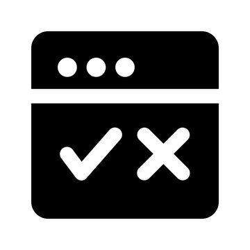 testing glyph icon