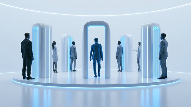 Digital security checkpoint verifying access credentials, zero trust framework concept