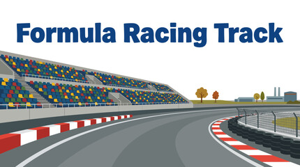 formula racing circuit stadium environment with professional motorsport competition outdoor arena athlete recreation tournament landscape for international racing events speed training performance © Ethan