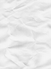 Obraz premium Crumpled white paper texture, abstract wrinkled sheet background, minimalist clean surface pattern for graphic design, web design, presentations, and artistic backdrops.