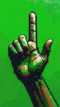 Hand gesture with middle finger raised.
