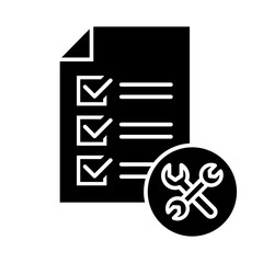 Obraz premium Repair estimate icon vector. Service quotation illustration sign. Cost calculation symbol. Budget document logo or mark.